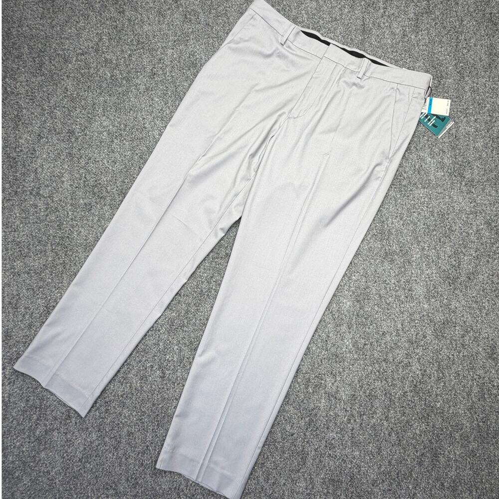 Perry Ellis Portfolio Mens 36x30 Chiseled Stone Slim Fit Dress Pants NWT